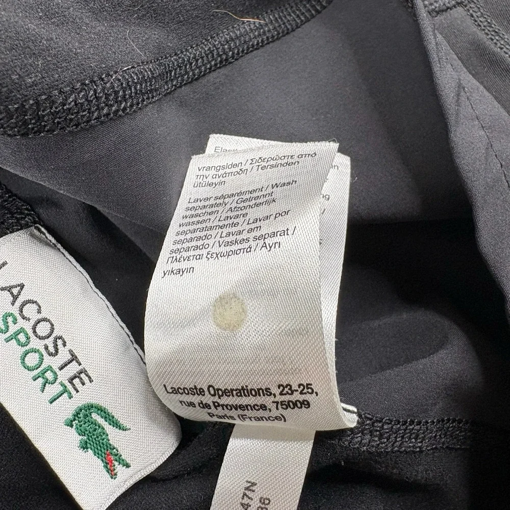 Lacoste Sport Full Zip Track Jacket Pockets Reflective Men's Size L Large Logo